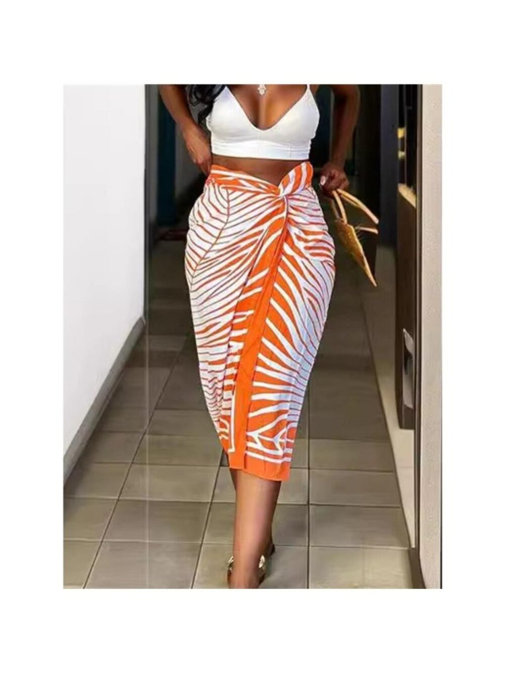 Twisted Slit Skirt